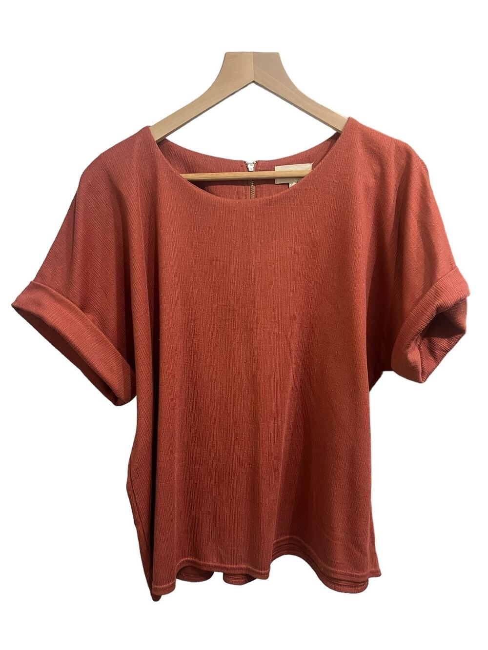 Melloday Short Sleeve Pullover Shirt Top Women's Size Large